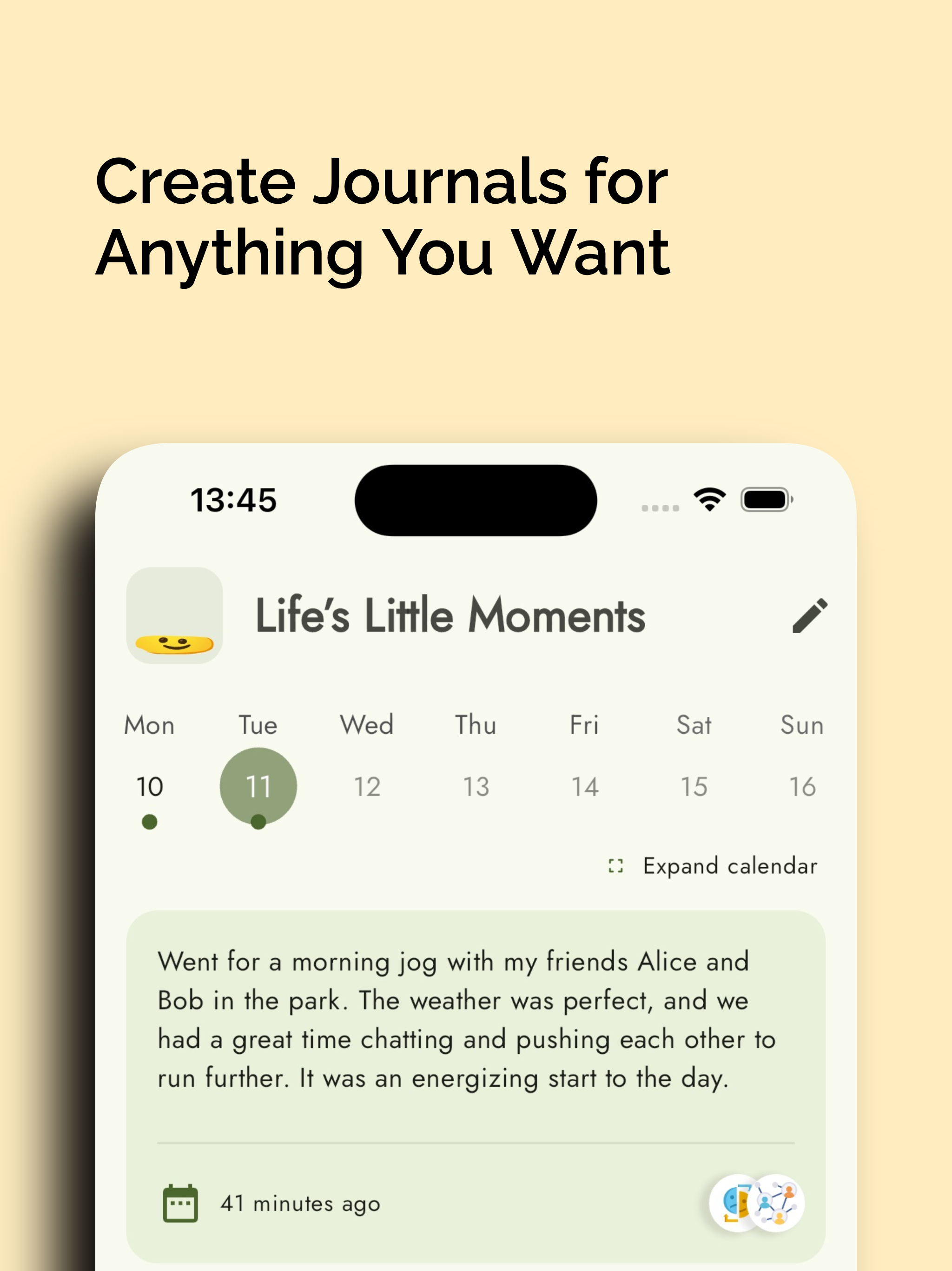 Screenshot #6 of the Balbee - AI journal app